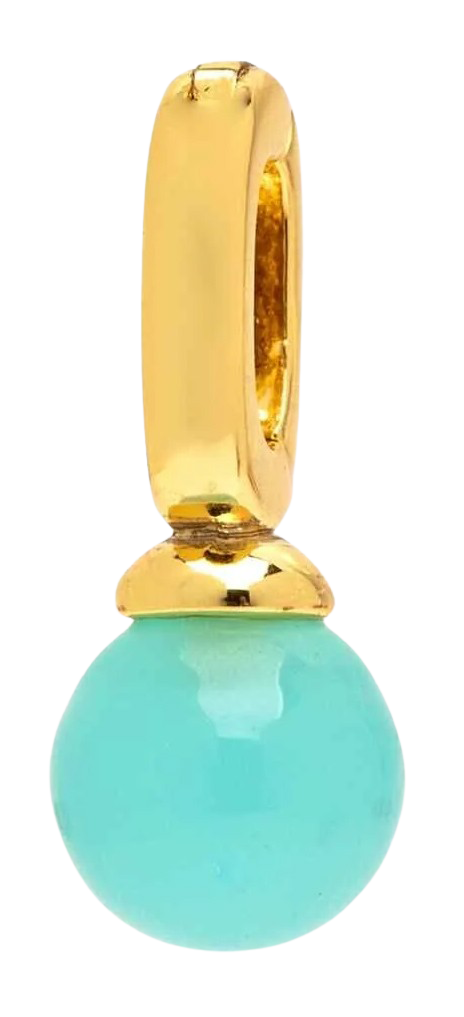 Pura Vida Harper Chalcedony Bead Charm – Blue Gemstone Accent    PURA VIDA BRACELETS
