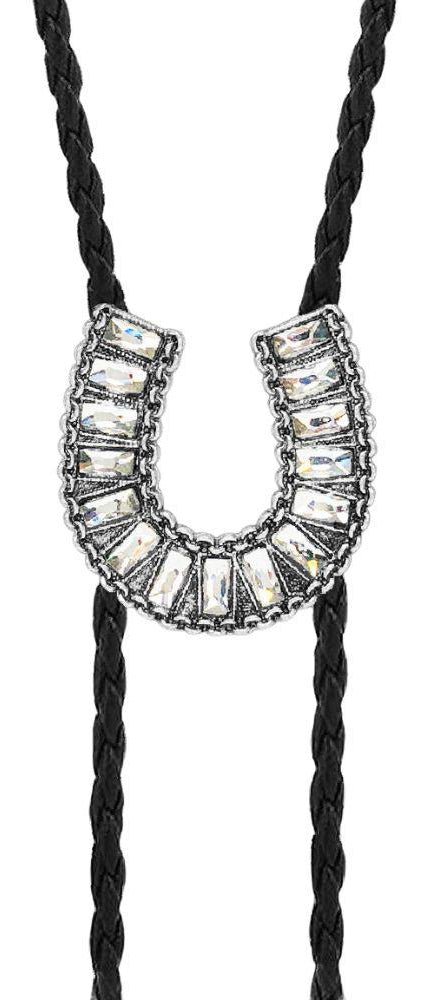 CRYSTAL HORSESHOE BOLO NECKLACE    JOIA TRADING CO.