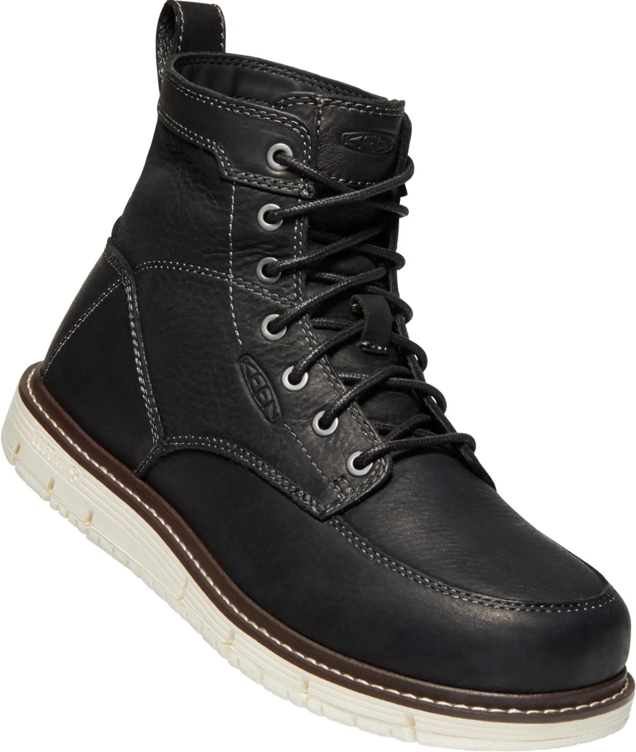 Men's San Jose 6" Boot (Soft Toe) BLK-OFFWHT-EE-11 KEEN UTILITY