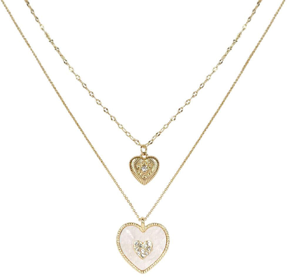 CZ DOUBLE LAYERED NECKLACE    JOIA TRADING CO.