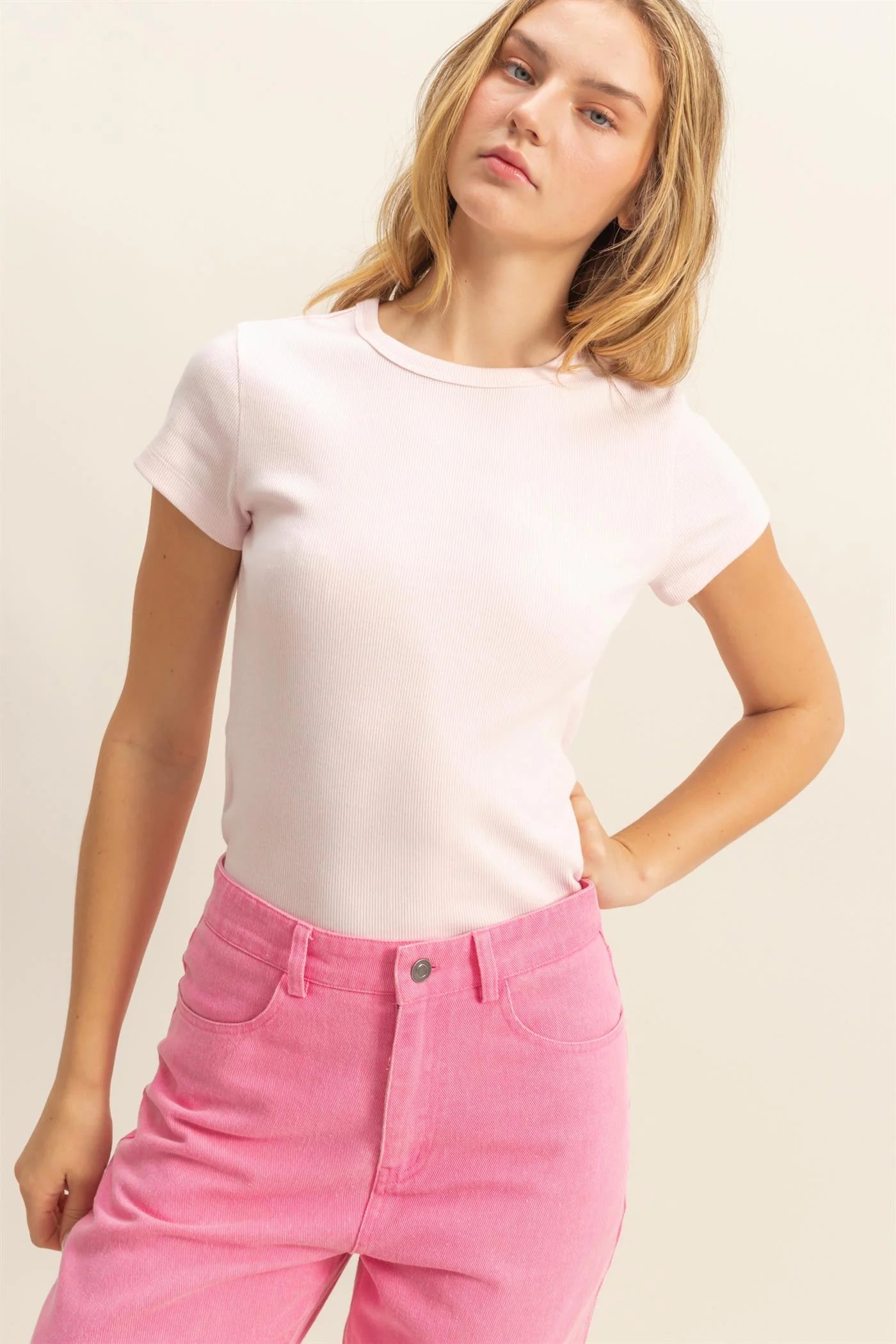 Hyfive Inc. Ribbed Spring Tee – Flattering, Everyday Style    HYFIVE INC