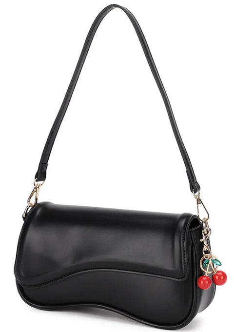 Joia Cherry Kiss Purse – Chic Curved Flap Shoulder Bag