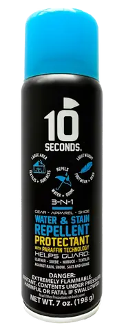 Hickory Brands 10 Seconds 3-N-1 Water & Stain Repellent – Durable Protection for Shoes & Gear    HICKORY BRANDS