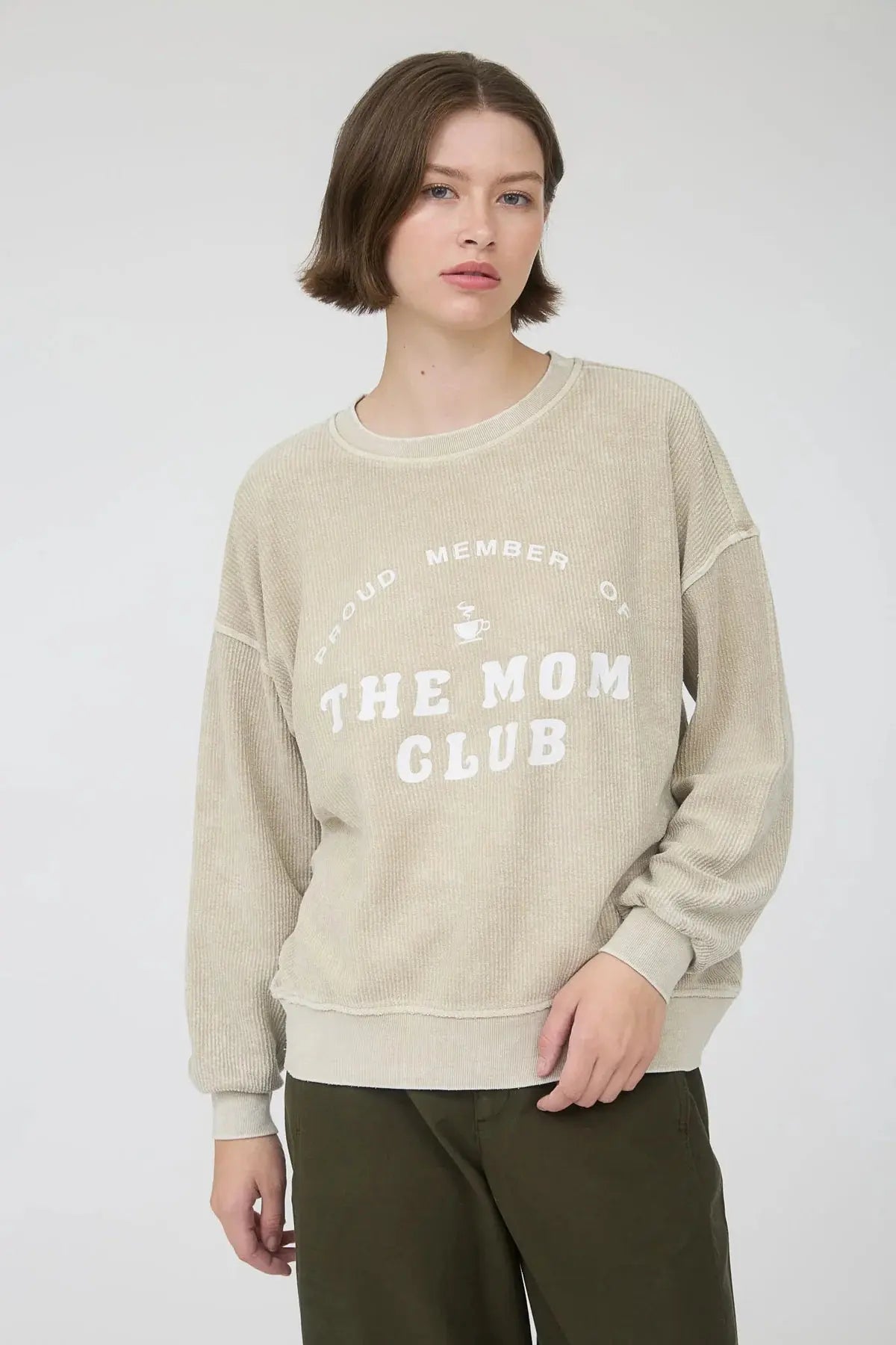 Blu Pepper Mom Club Sweater – Cozy Knit Top with Graphic Detail    BLU PEPPER