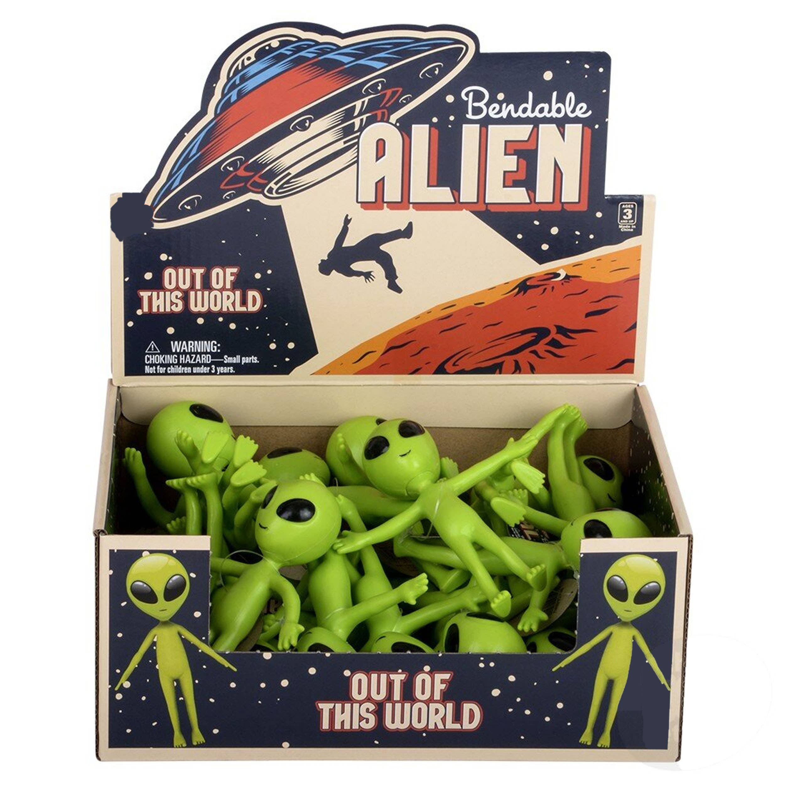 Halloween Green Bendable Alien Fidget Kids Toys    JSBlueRidge Toys