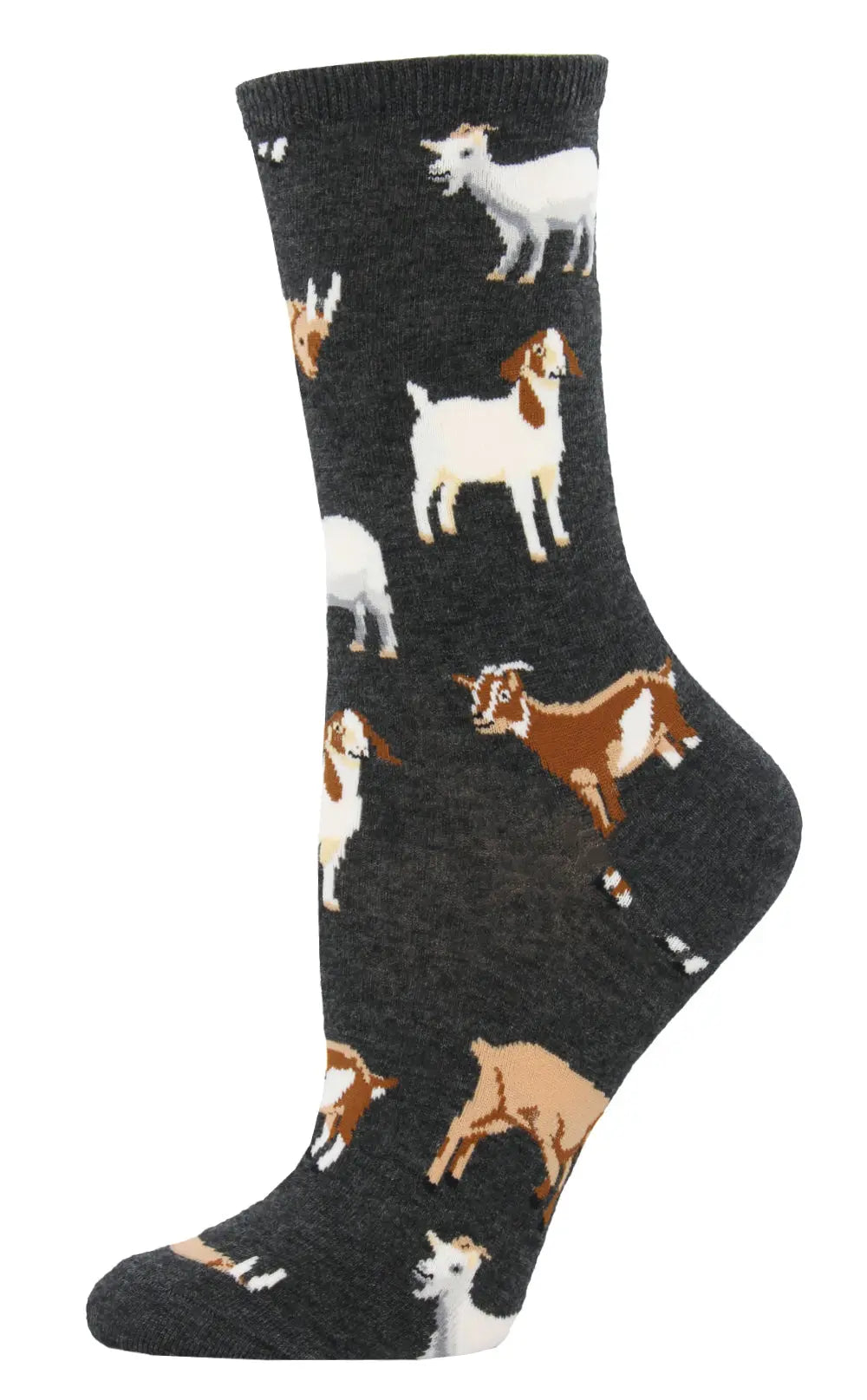 Women's Socksmith Silly Billy Socks – Fun Goat Novelty Crew Socks    SOCK SMITH