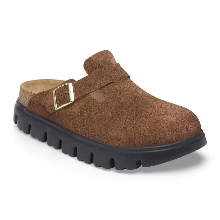 Birkenstock Boston Chunky – Iconic Clog with a Bold Platform -  DARK-TEA-N-41- Joy-Per's Shoes