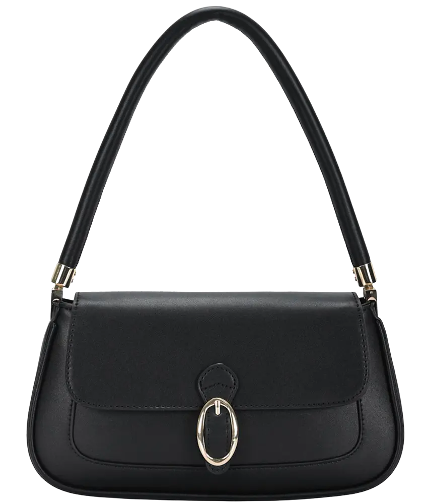 Joia Accessories Clara Buckle Shoulder Bag – Chic & Timeless Design  BLACK  JOIA TRADING CO.