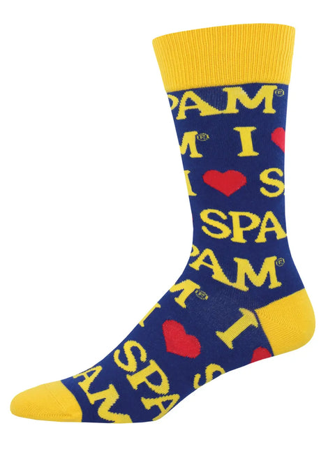 Men's SockSmith I Love Spam Socks – Fun Foodie Novelty Crew Socks