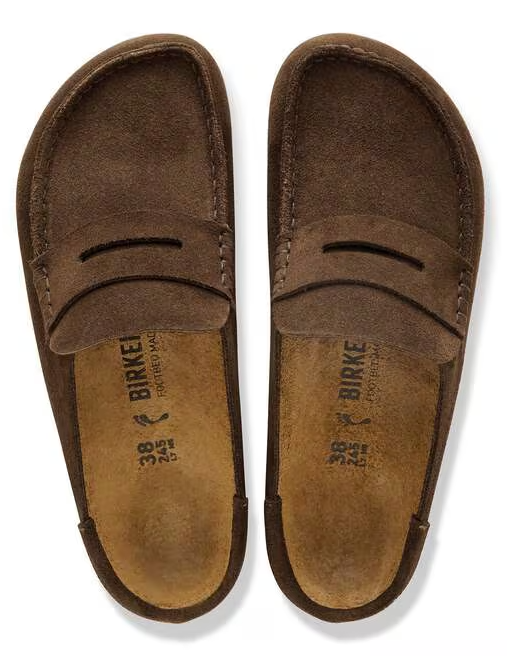 Birkenstock Naples Wrapped – Suede Loafer-Style Clog    BIRKENSTOCK