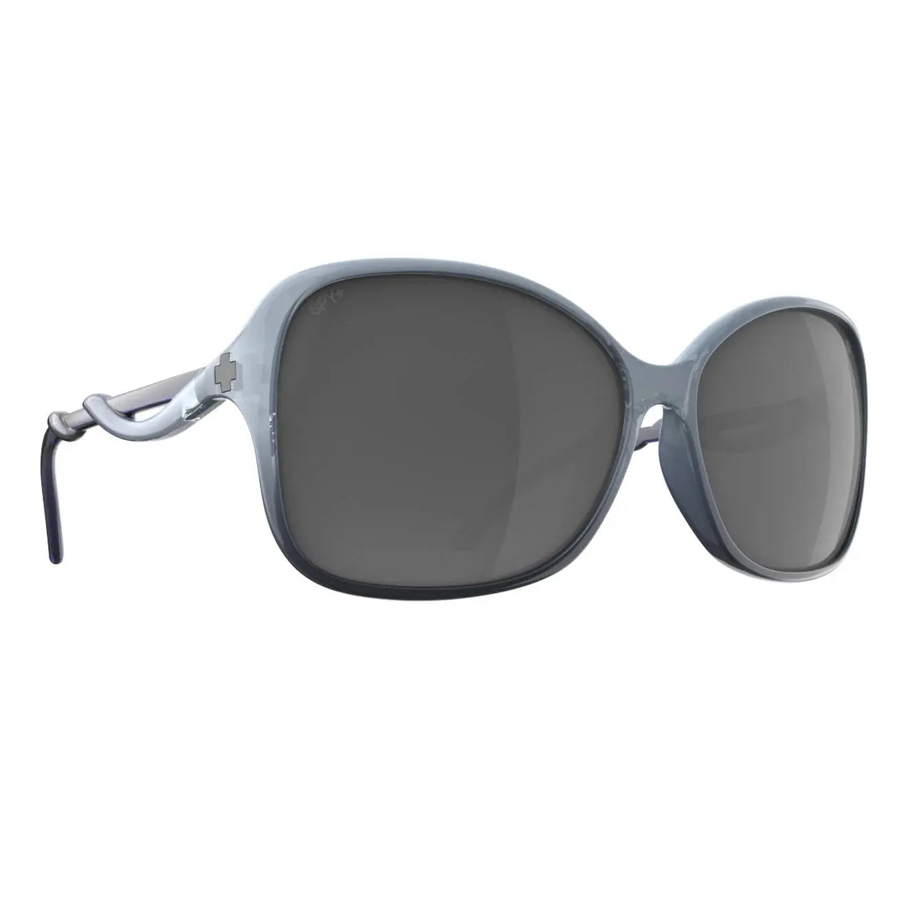 SPY+ Fiona Sunglasses – Bold Butterfly Frame with Happy Lens  TRANS STONE BLUE GRAY FADE  SPY OPTIC USA