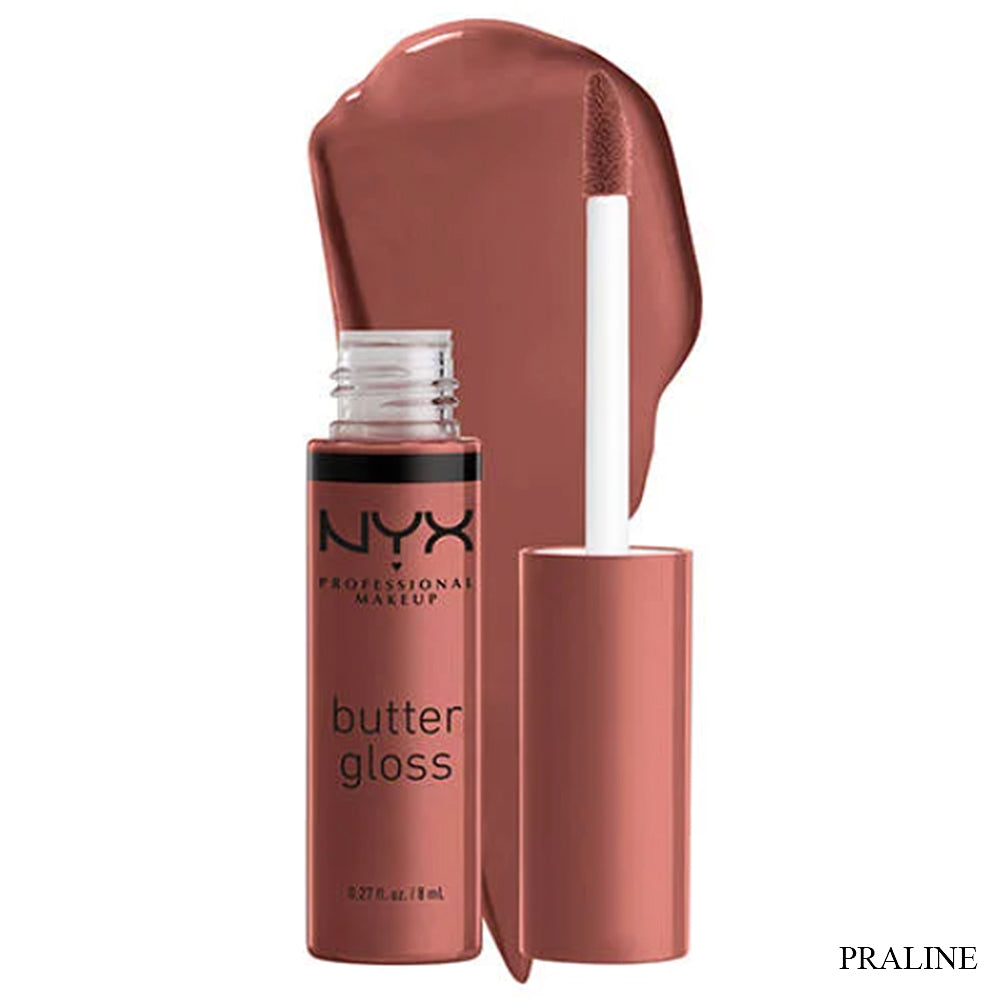 Joia NYX Butter Gloss – Non-Sticky High-Shine Lip Gloss  PRALINE-16  JOIA TRADING CO.