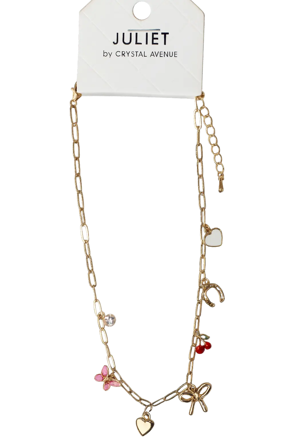 Joia Accessories Cali Charm Necklace – Elegant Gold-Tone Chain with Charms    JOIA TRADING CO.