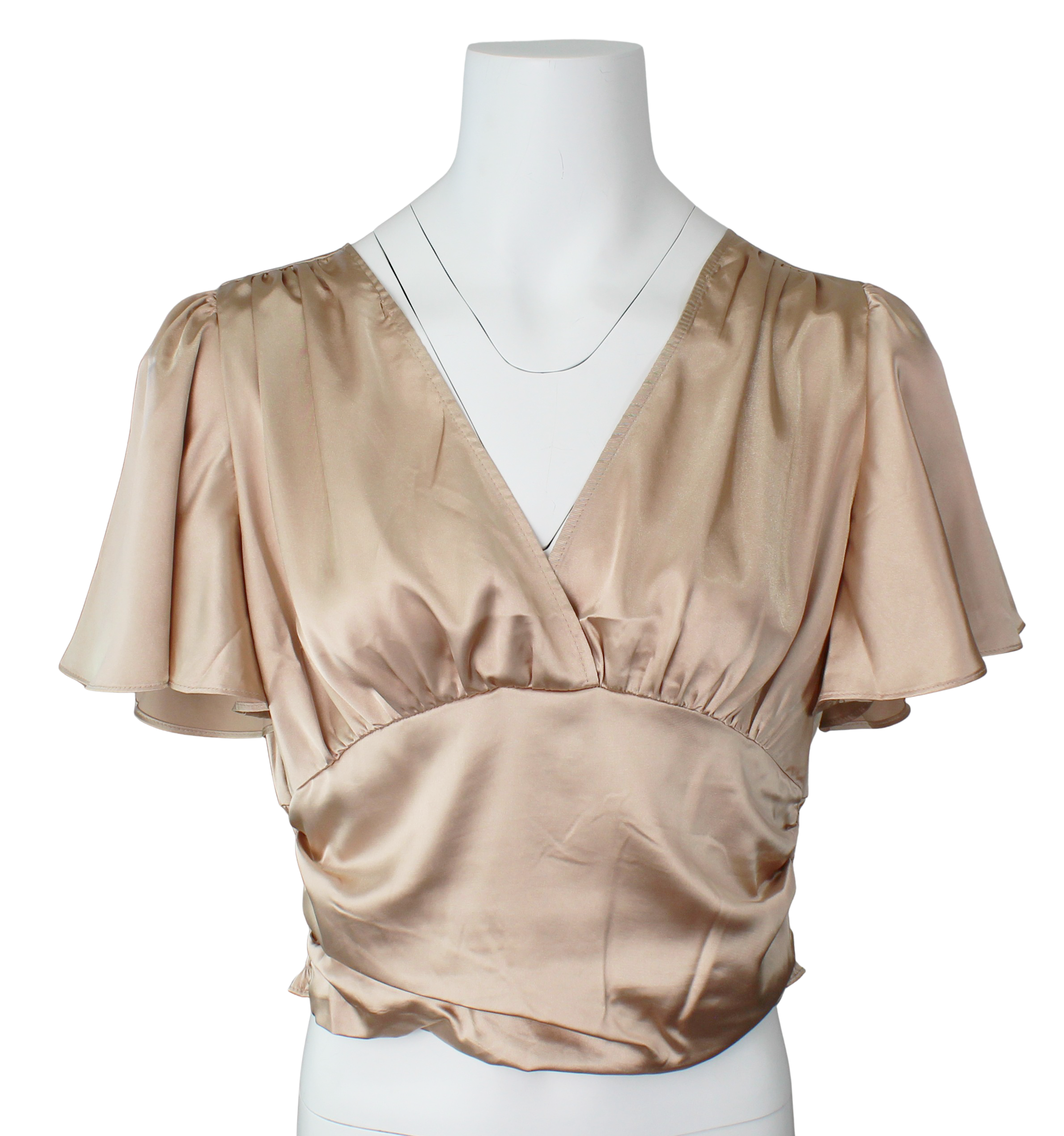 Timing Sunset Dreaming Top – Flutter Sleeve Crop Top    TIMING INC