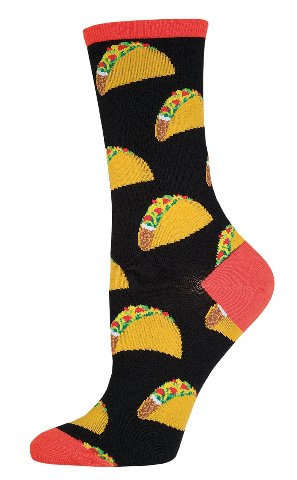 Women's Socksmith Taco Socks – Fun Foodie Novelty Crew Socks    SOCK SMITH