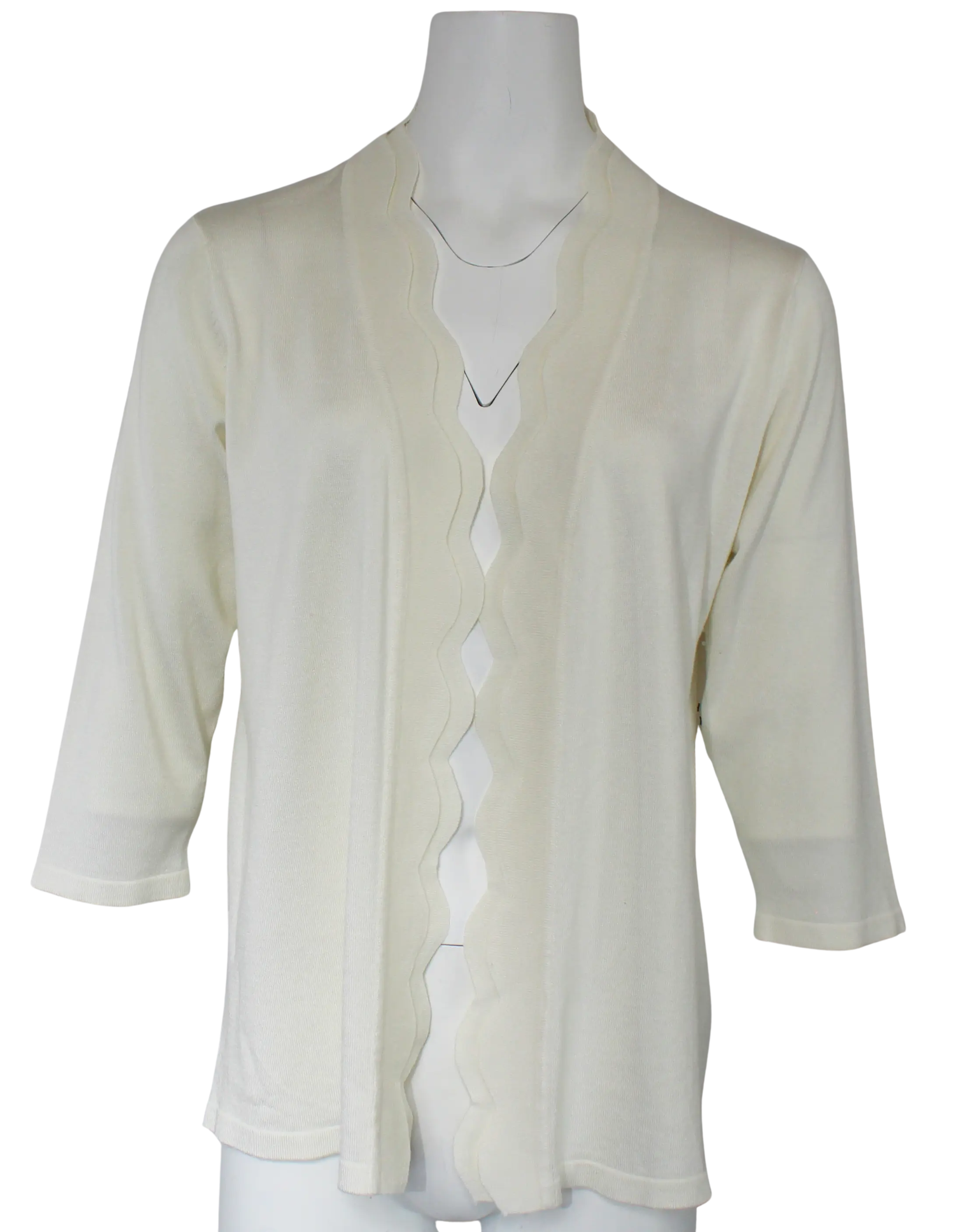 L. Hamrick Lauren 3/4 Cardigan – Lightweight Open-Front Layer  SNOWCAP / XL  L HAMRICK