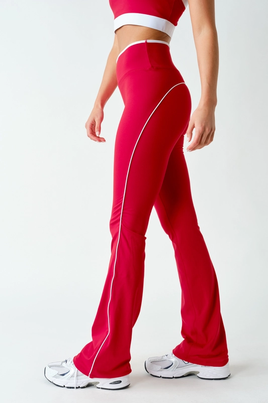 Are Flare Leggings in Style? Mono B Venice Contrast-Piping Flare Leggings – Active Pants