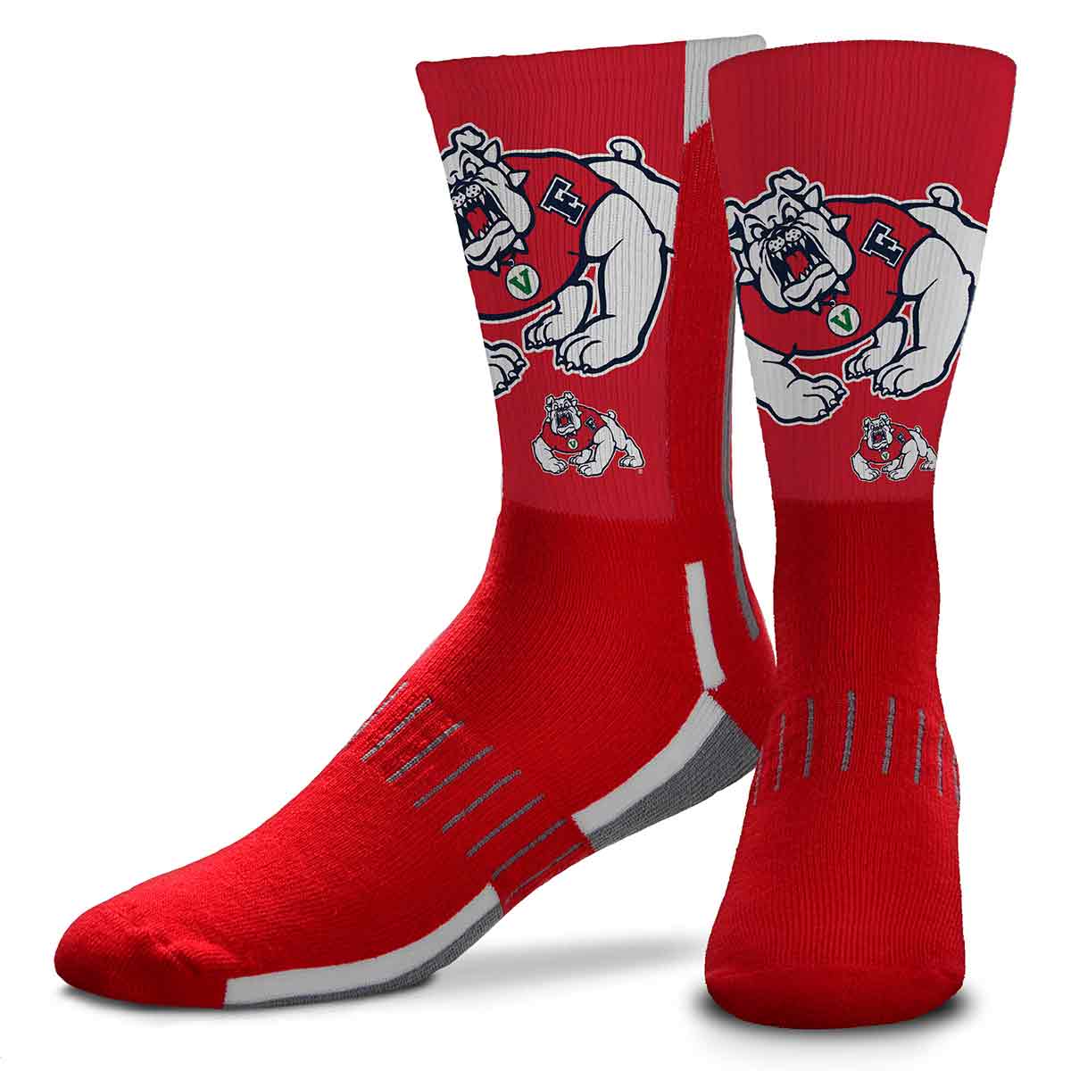 FBF Originals NCAA Football Phenom Curve Zoom II Socks – Team Spirit & Comfort  FRESNO BULLDOGS / LARGE  FBF ORIGINALS