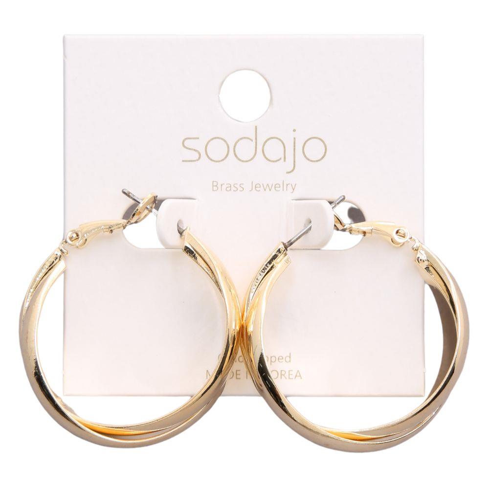 TIMELESS TWIST HOOP EARRINGS    JOIA TRADING CO.