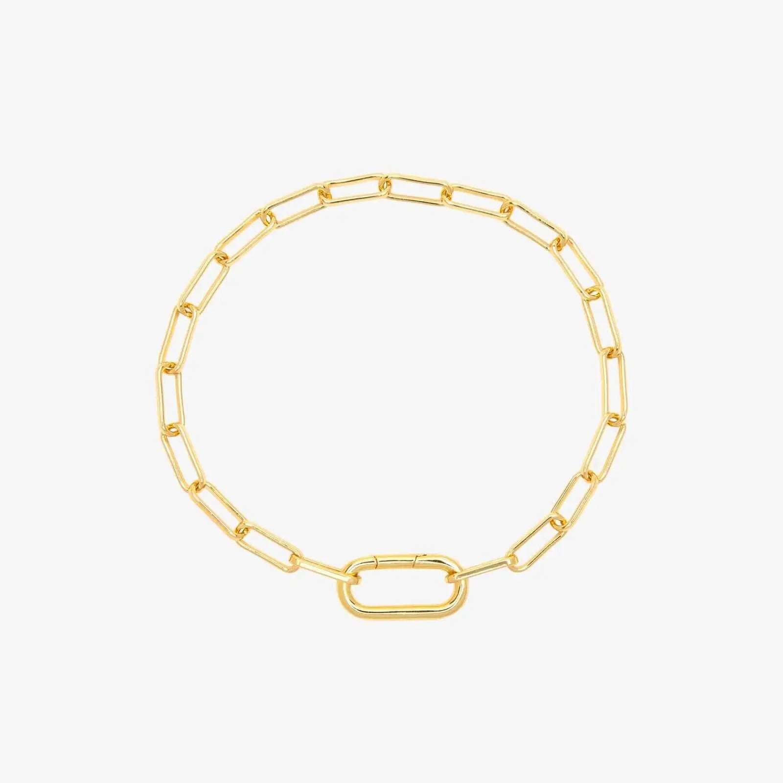 Pura Vida Harper Oval Charm Chain Bracelet – Customizable Jewelry Base    PURA VIDA BRACELETS