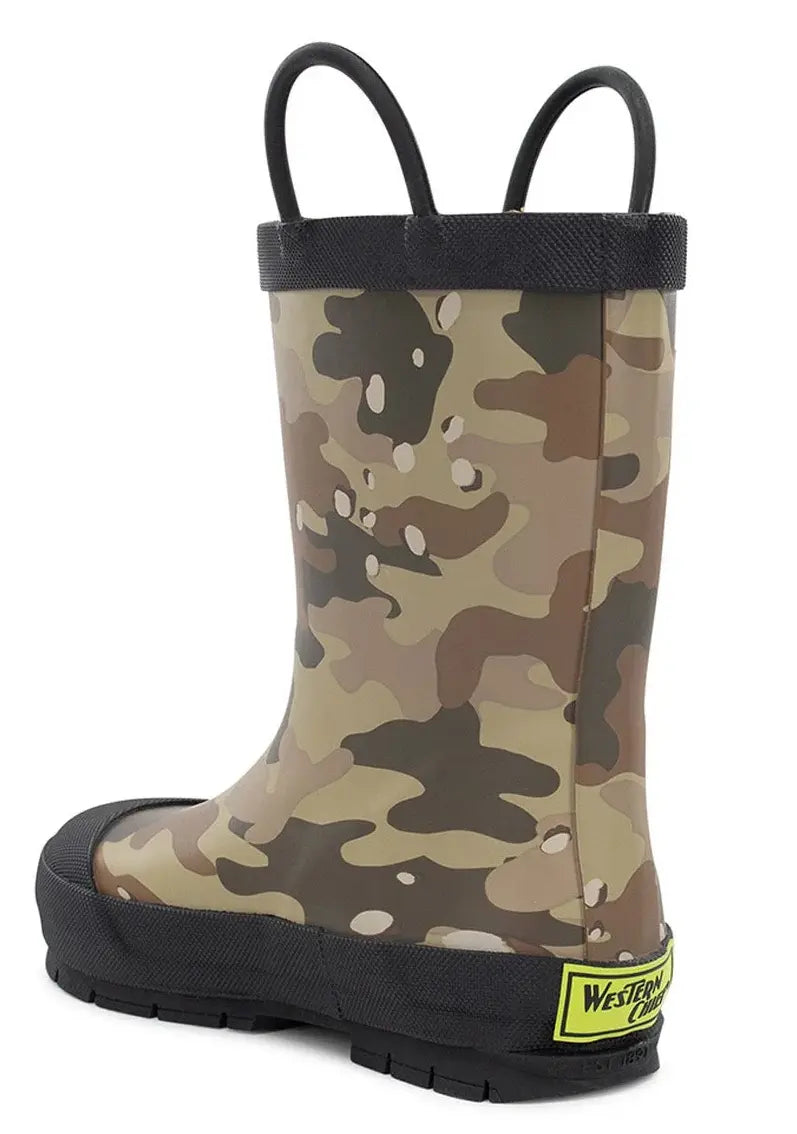 Kid’s Western Chief Frontier Flag Camo Boots – Adventure-Ready Style for Rainy Days  Product variant 