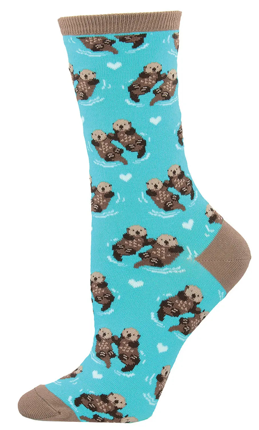 Socksmith Significant Otter Socks – Women's Cute Animal Crew Socks  BRIGHT-BLUE-PR  SOCK SMITH