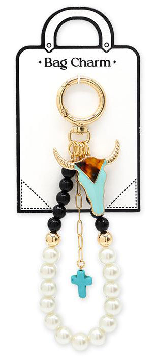 Joia Turquoise Wild Spirit Keychain – Rustic Style Bag Charm    JOIA TRADING CO.