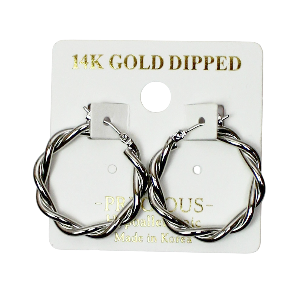 Joia Braided Orbit Hoop Earrings – Twisted Hoop Earrings    JOIA TRADING CO.