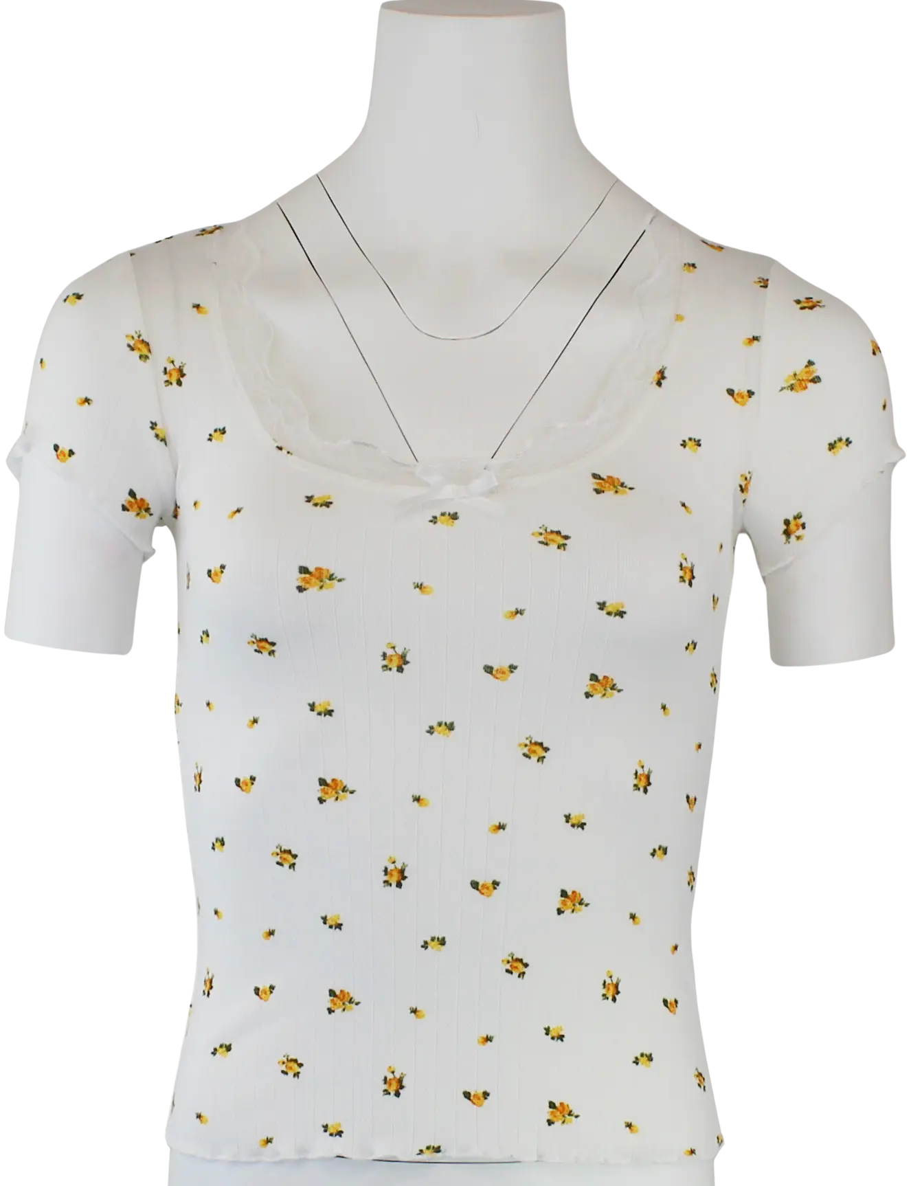 Timing Inc. Cali Girl T-Shirt – Feminine Ribbed Knit Tee  YELLOW-L  TIMING INC