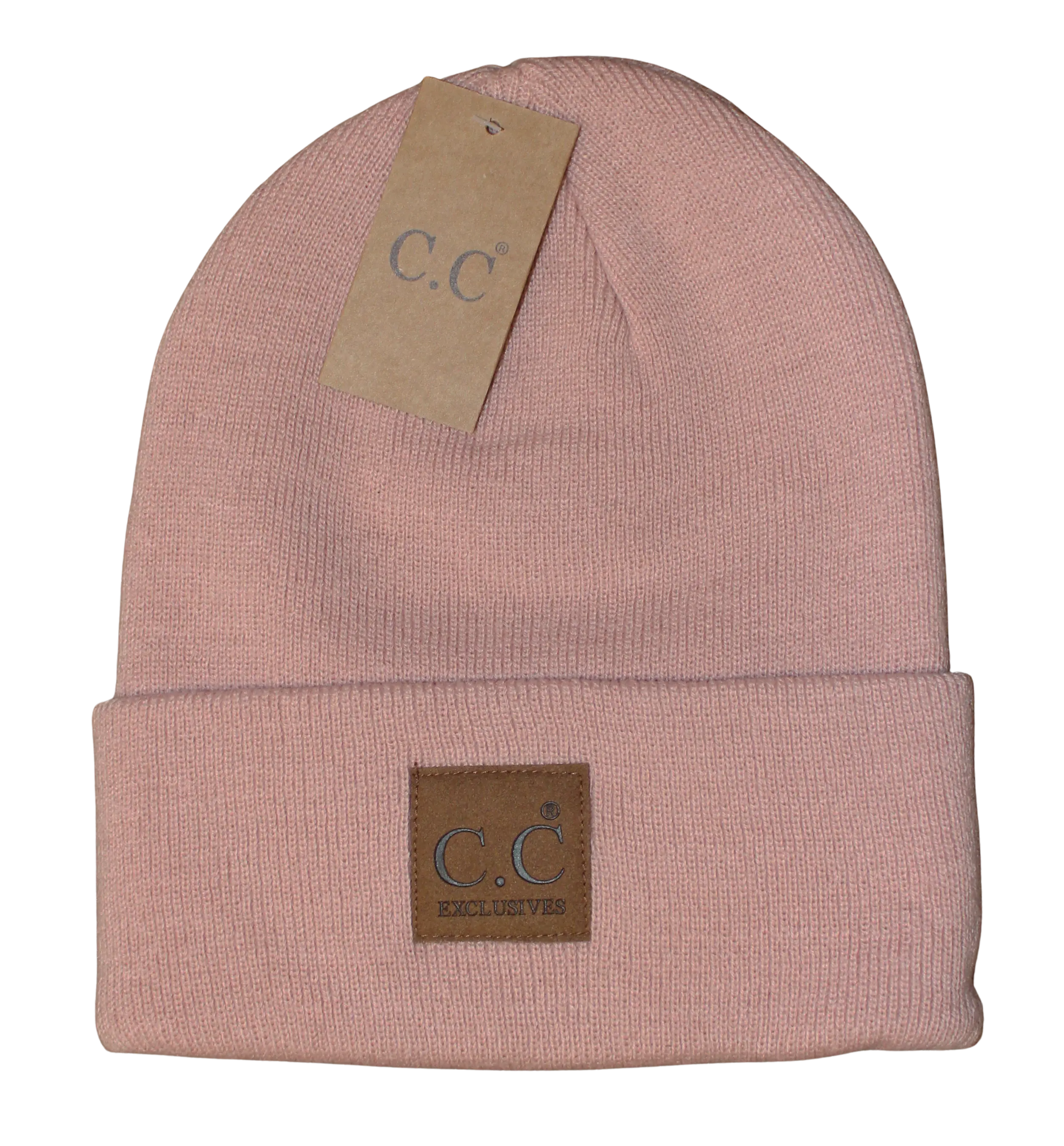 C.C. Classic Oversized Logo Beanie – Unisex Knit Winter Hat  ROSE  CHEVEUX CORP.