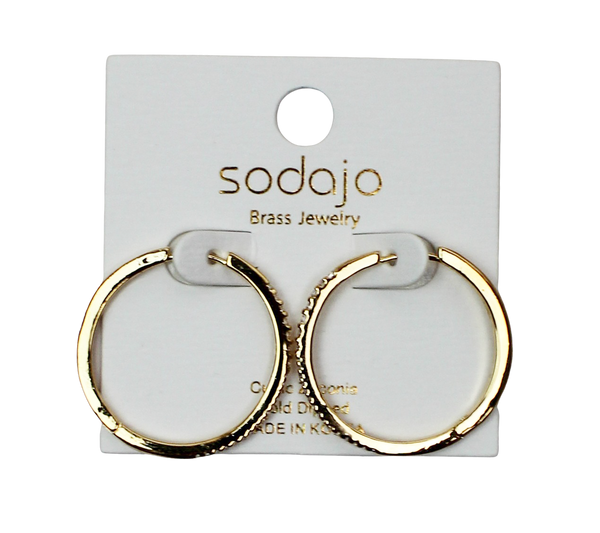 Joia Starlight Shine Hoop Earrings – Classic Textured Hoops    JOIA TRADING CO.