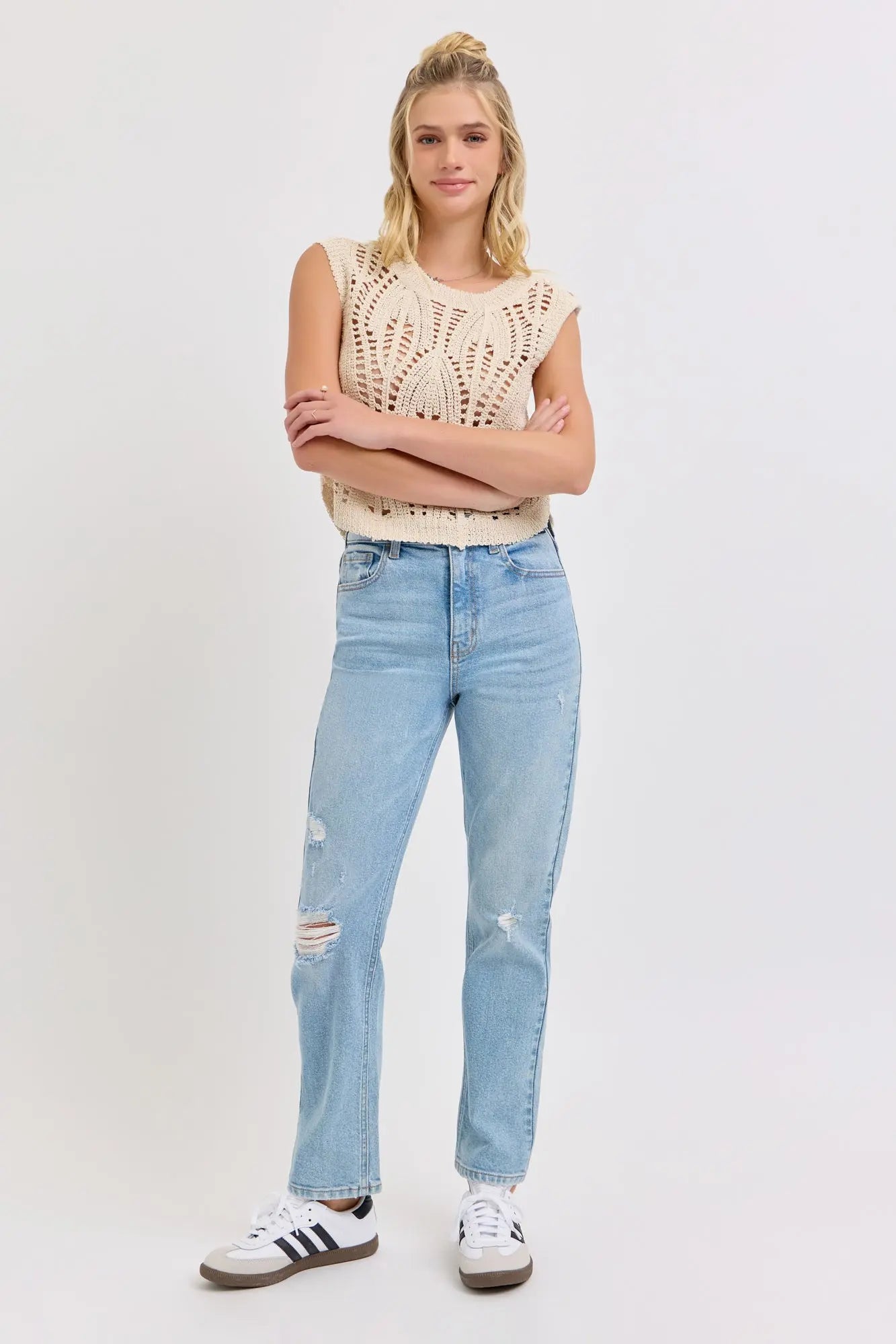Cello Jeans Melanie High Rise Straight Jeans – Classic 5-Pocket Style    WAT? JEANS & CELLO JEANS