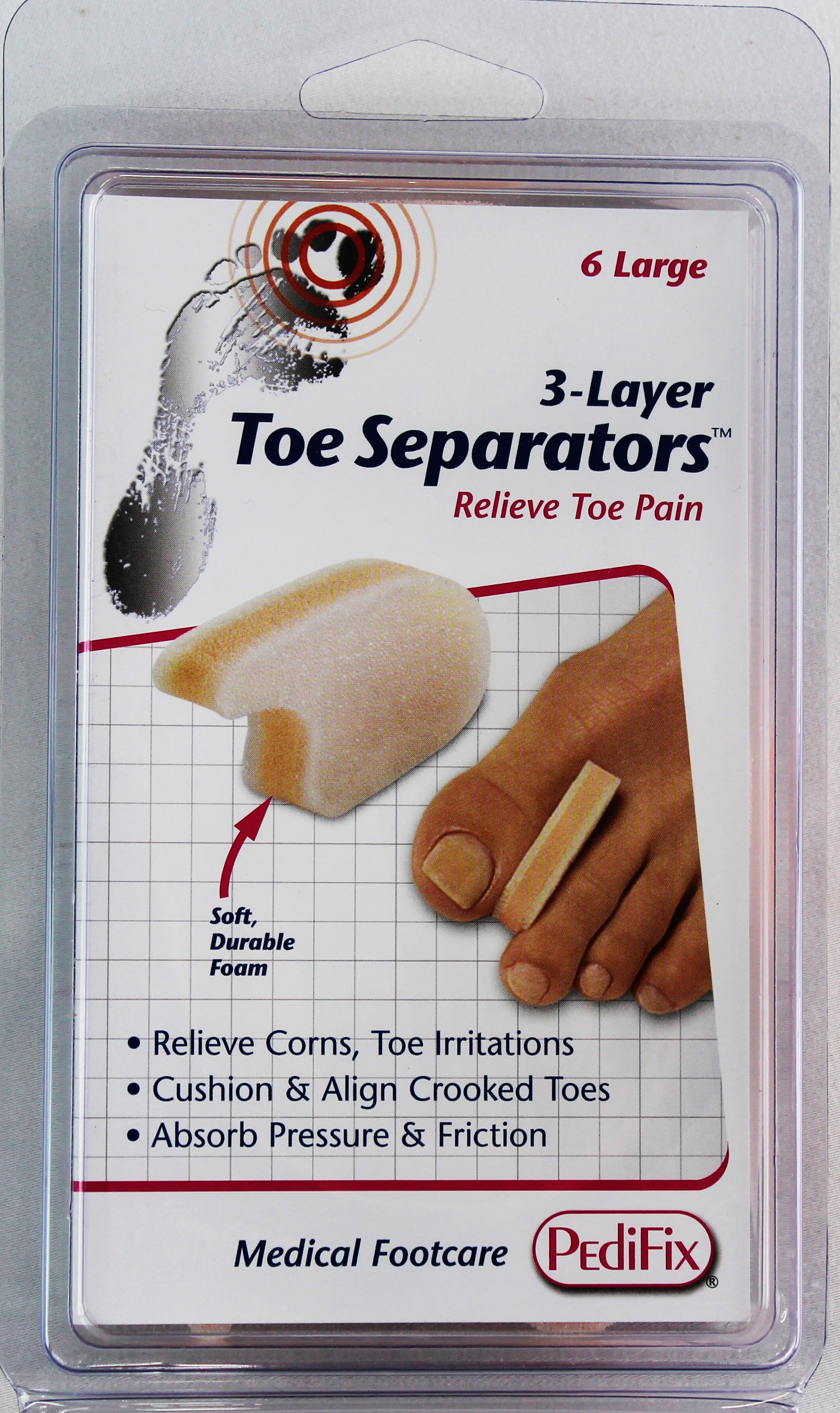 PediFix 3-Layer Toe Separators – Relieve Toe Pain, Corns, and Blisters with Enhanced Cushioning    PEDIFIX