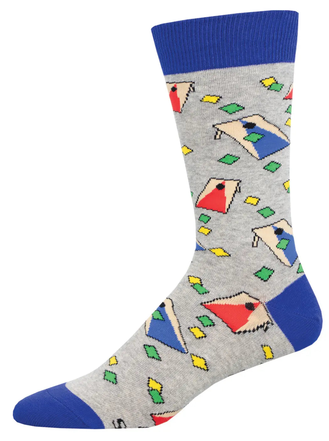 Men’s Socksmith Cornhole Socks – Playful Crew-Length Style    SOCK SMITH
