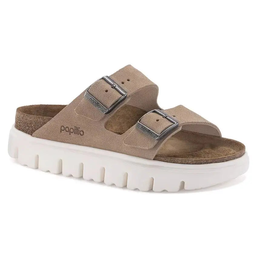 Birkenstock Arizona Chunky – Suede Platform Sandals with Contoured Footbed  WARM-SAND-N-41  BIRKENSTOCK