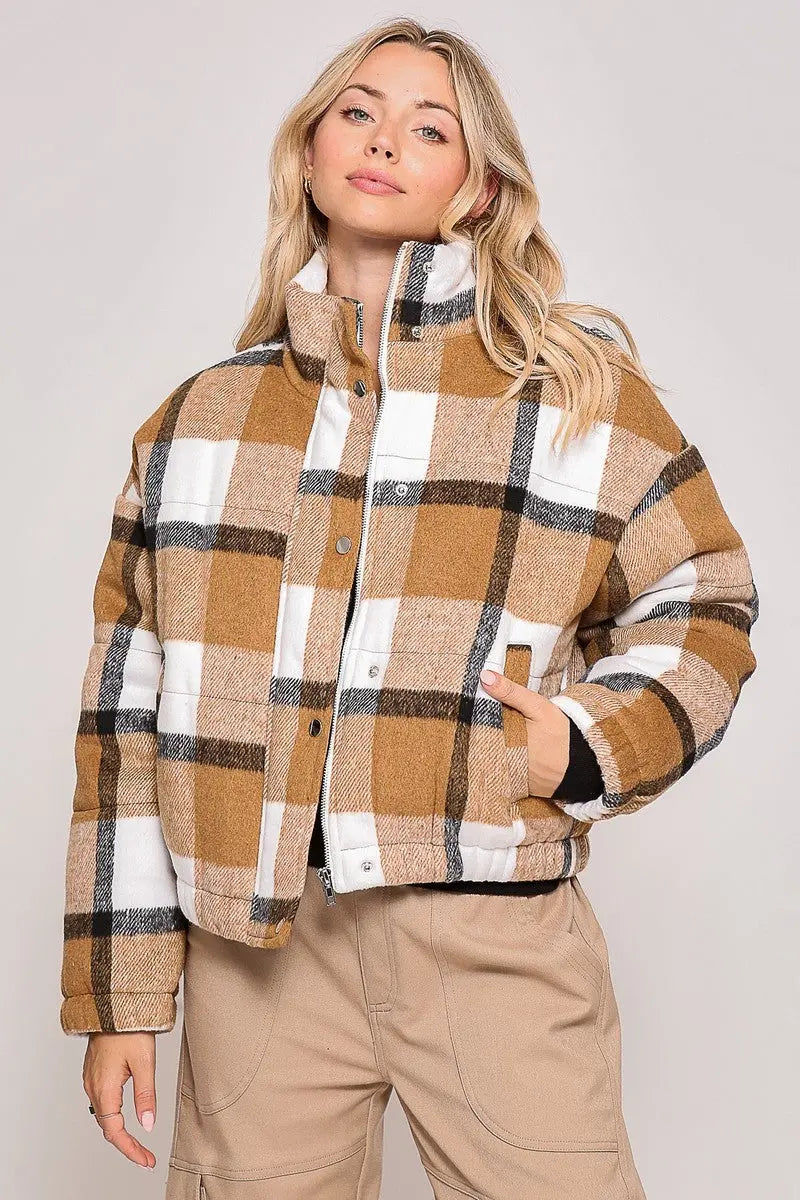 Sunrise Plaid Jacket    TIMING INC
