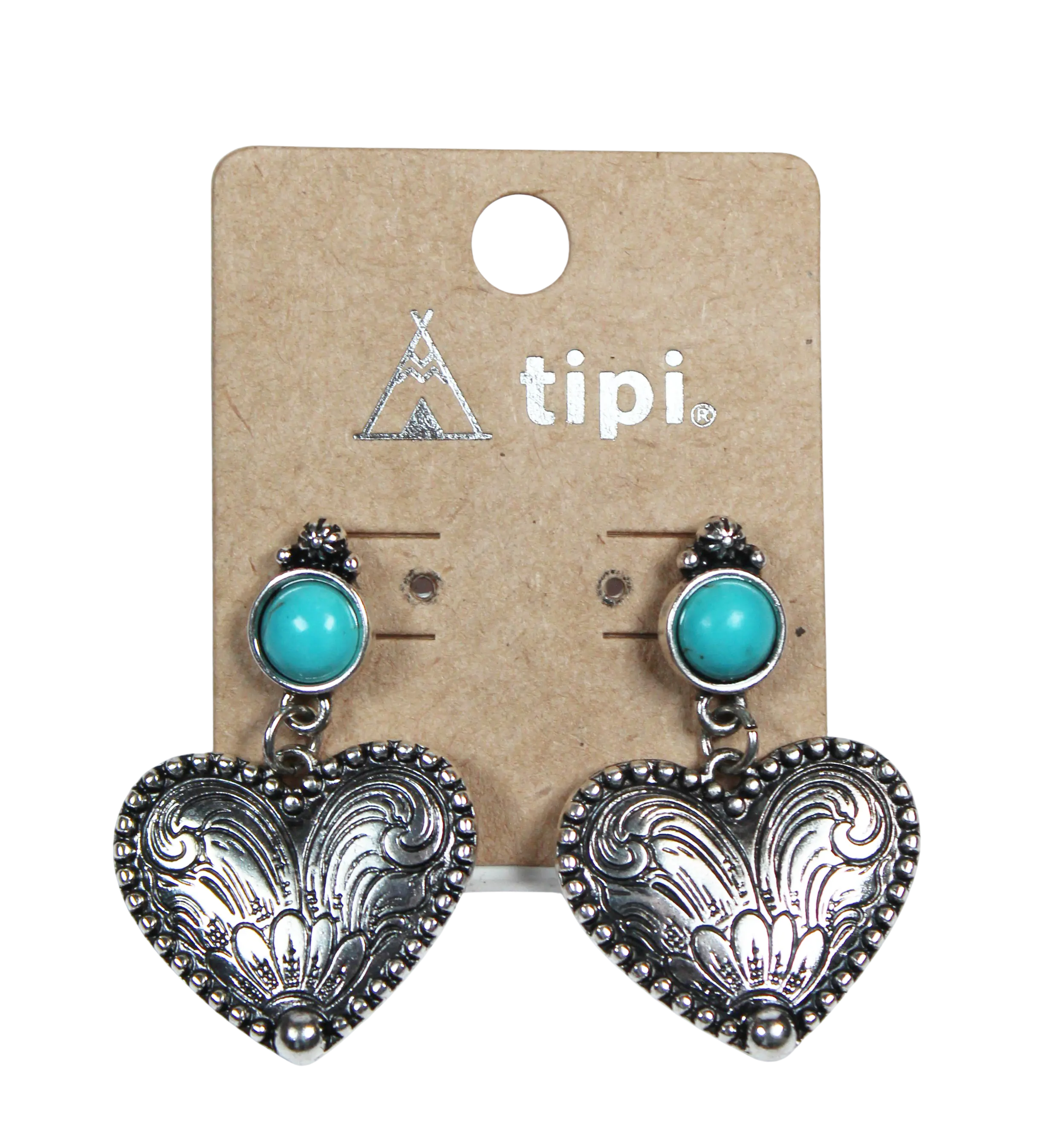 Joia Accessories Sofia Heart Shaped Western Earrings – Rustic Elegance    JOIA TRADING CO.