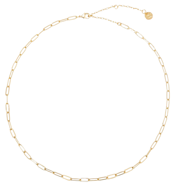 Pura Vida Harper Paperclip Chain Necklace – Custom Charm Base  GOLD  PURA VIDA BRACELETS