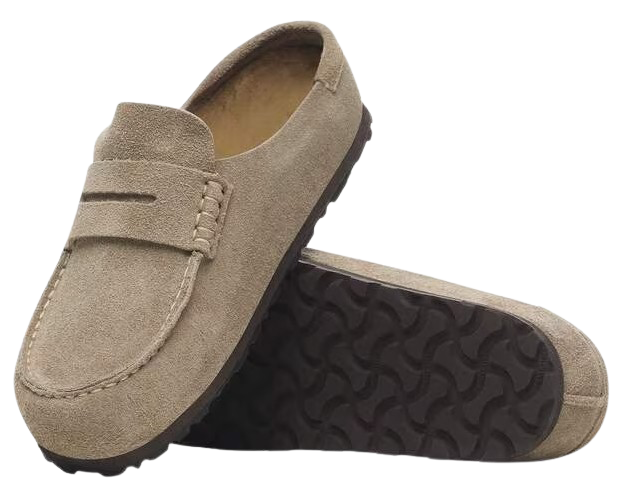 Birkenstock Naples Wrapped – Suede Loafer-Style Clog    BIRKENSTOCK