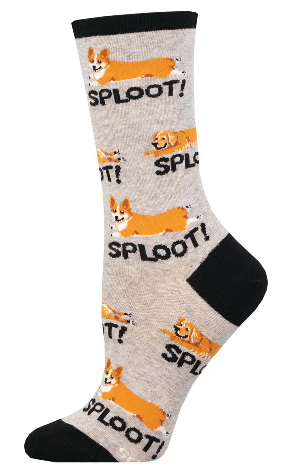 Women’s Socksmith Sploot Socks – Fun Corgi Pose Dog Lover Gift    SOCK SMITH