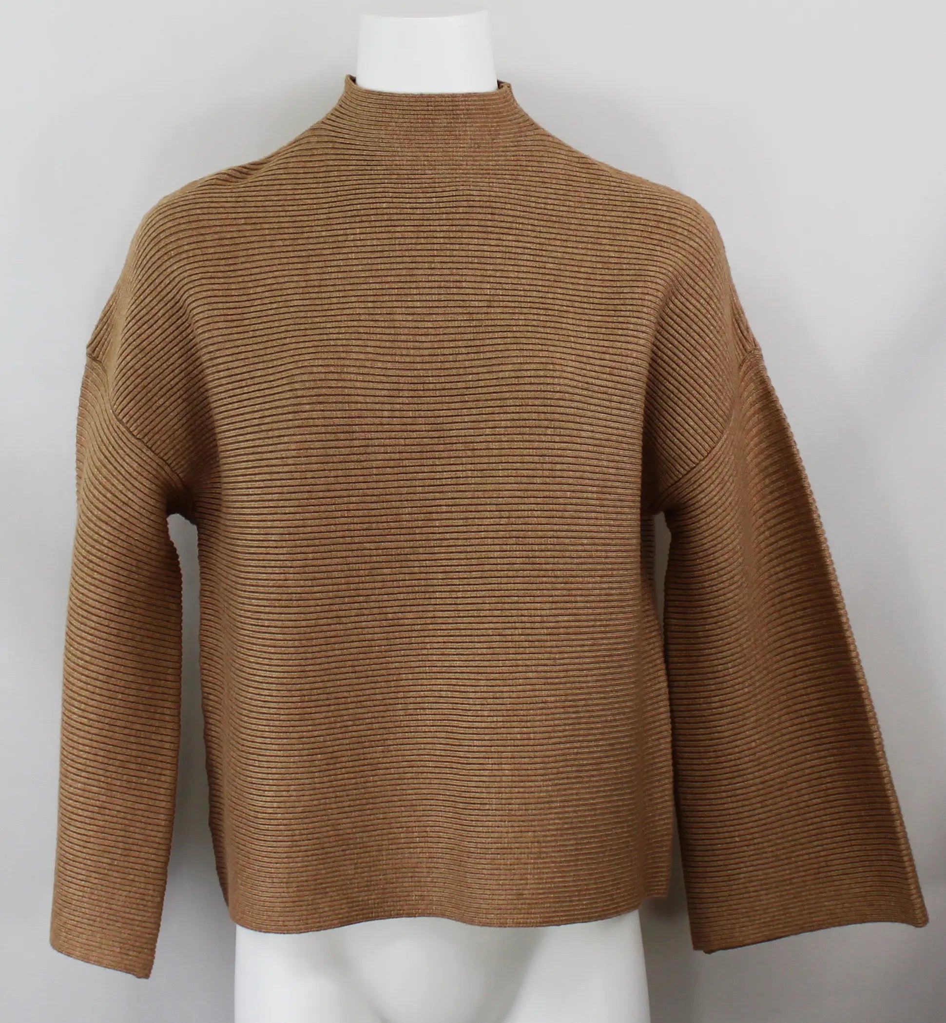 Keren Hart Autumn Chill Sweater – Soft Ribbed Mock Neck Pullover  OATMEAL-XL  KEREN HART
