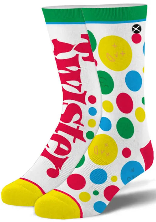 Kids’ Odd Sox Twister Split Socks – Bright & Playful Style Crew Socks    ODD SOX