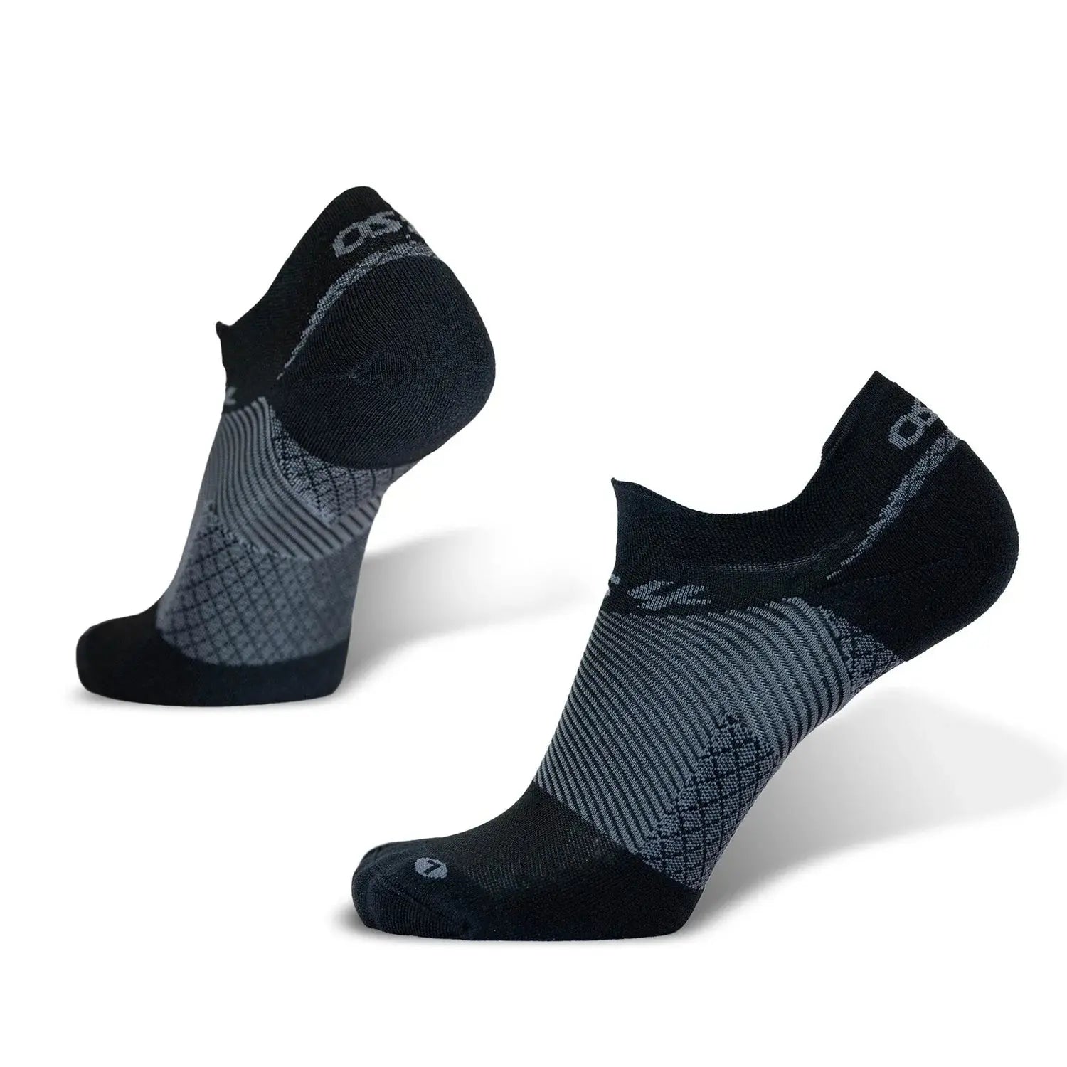 OS1st Plantar Fasciitis No Show Socks – Low Profile, High Support  BLACK / XL  OS1st