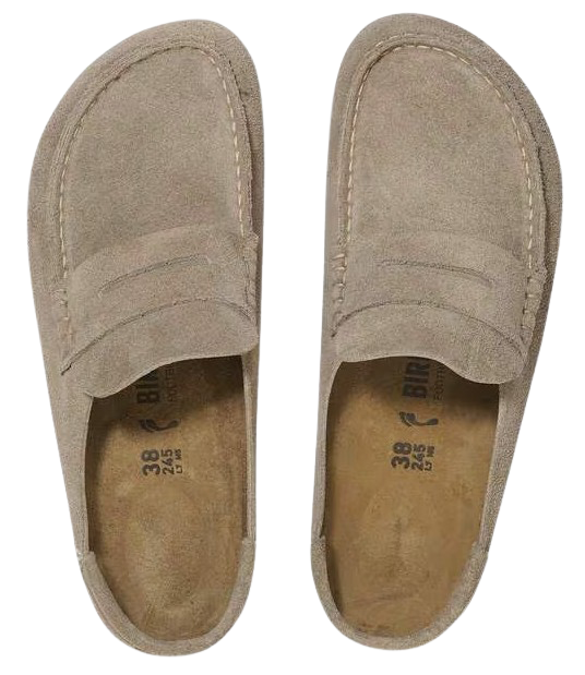 Birkenstock Naples Wrapped – Suede Loafer-Style Clog    BIRKENSTOCK