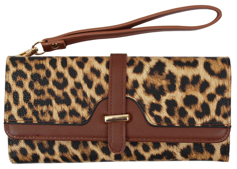 Joia Savanna Chic Clutch Wallet – Stylish Animal Print Wristlet
