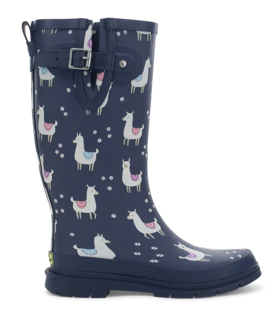 Women’s Western Chief Llama-Rama Tall Rain Boots – Playful Style with Waterproof Protection