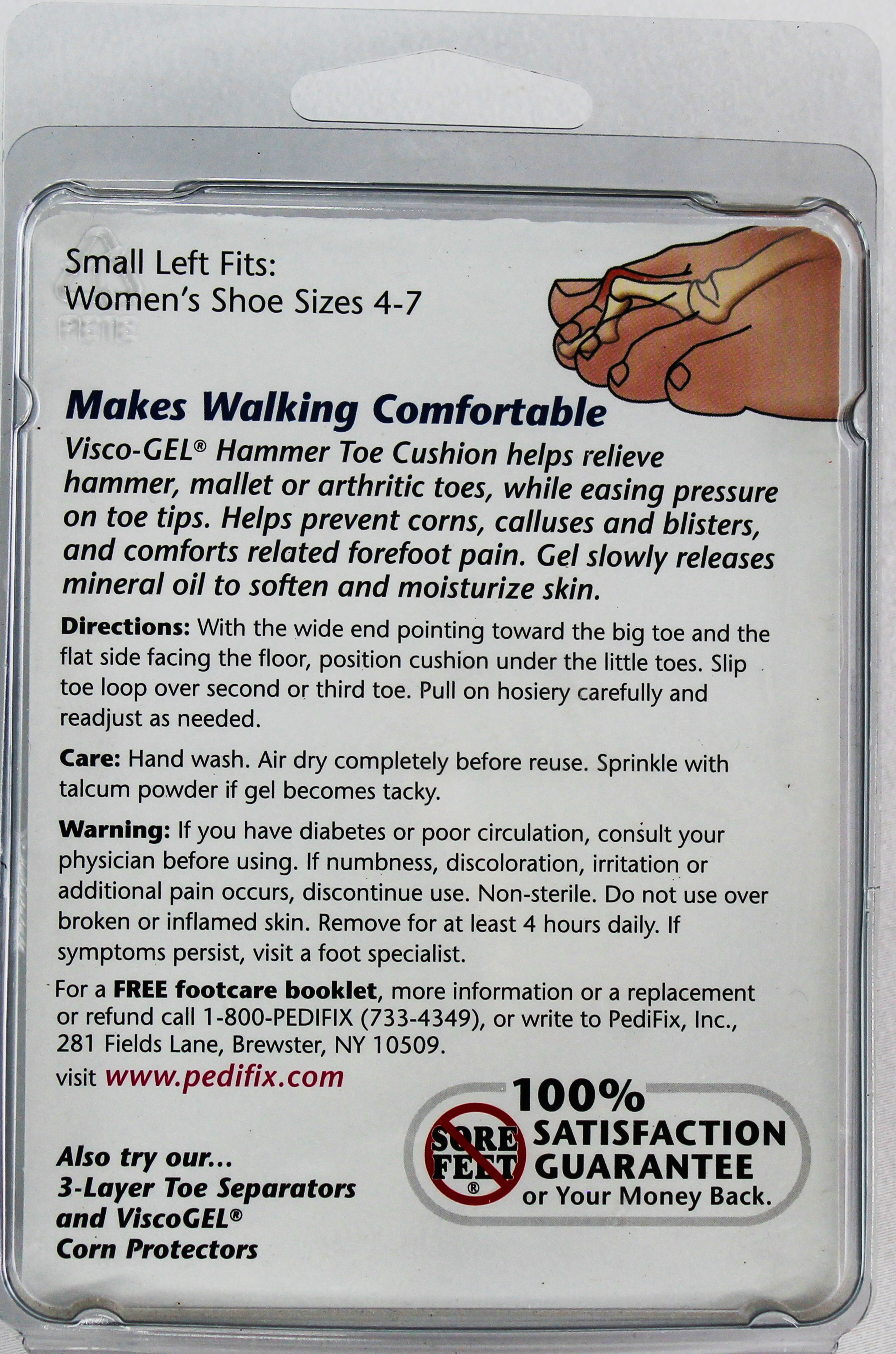PediFix Visco-GEL Hammer Toe Cushion – Soothing Relief for Hammer Toe Pain    PEDIFIX