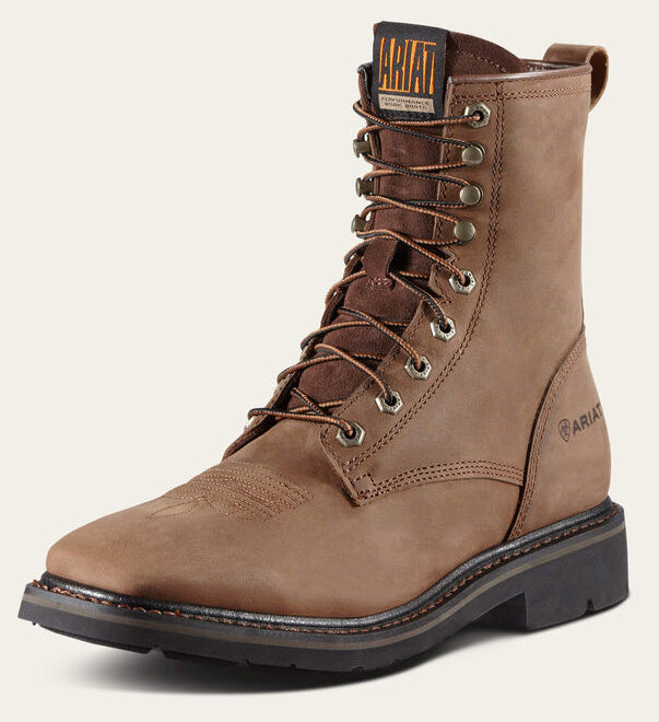 Men’s Ariat Cascade 8” Wide Square Toe – Durable Work Boots    ARIAT