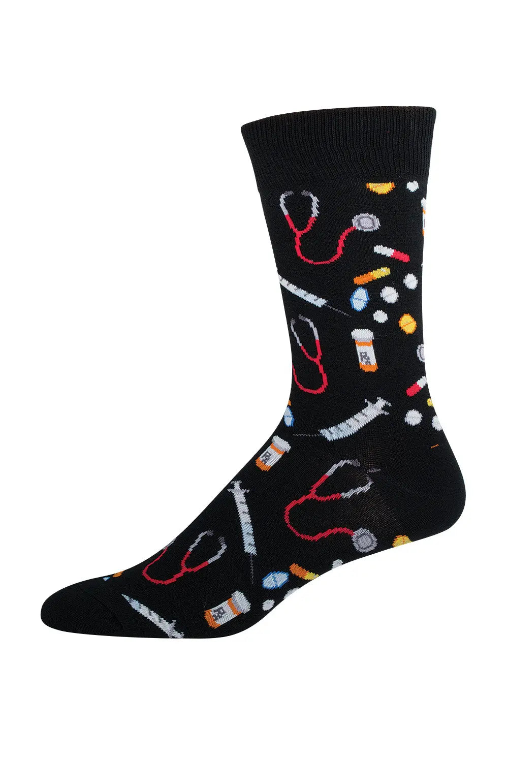 Men's Socksmith Meds Socks – Fun Medical-Themed Crew Socks    SOCK SMITH