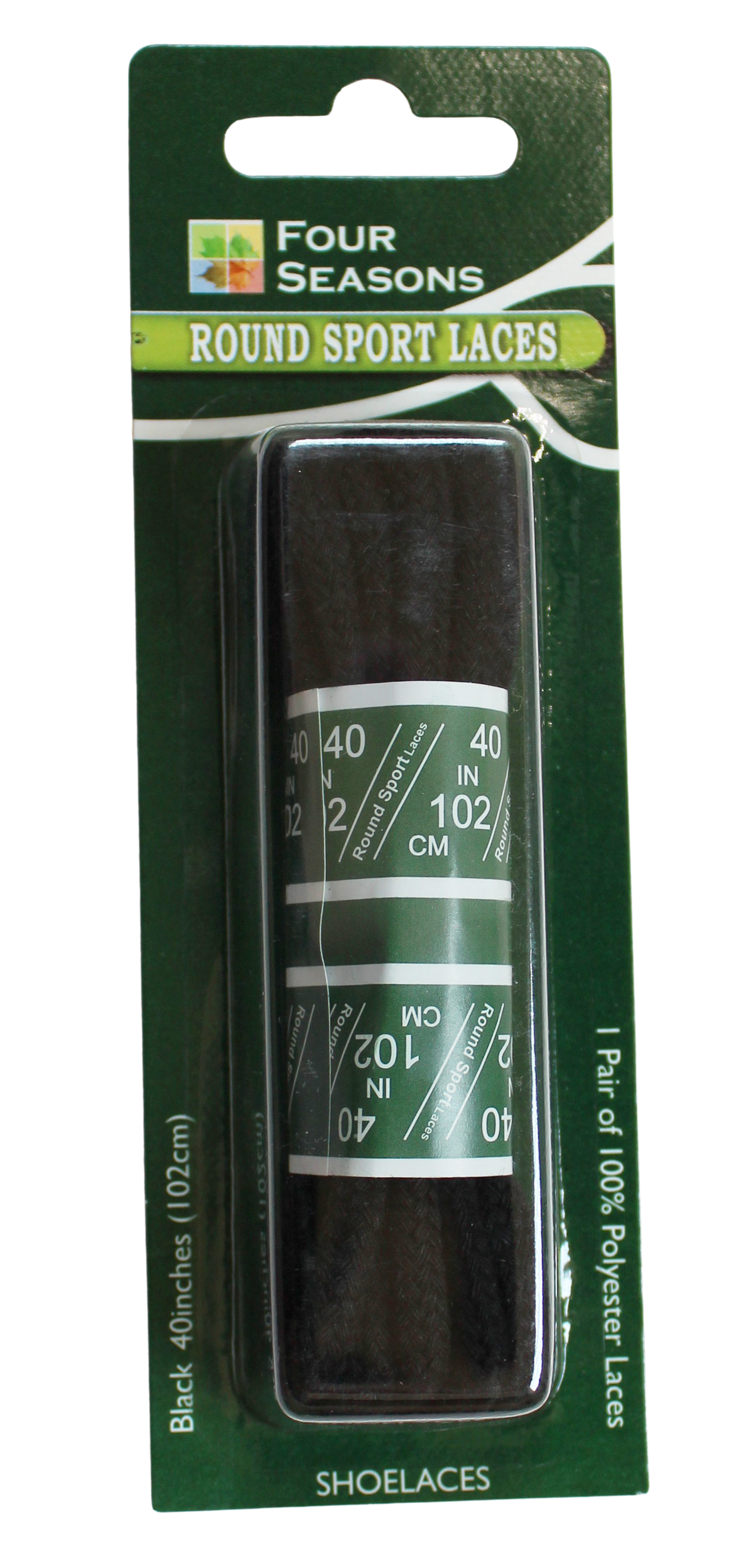 Four Seasons Round Sport Laces – Durable Cotton Shoelaces for Everyday Use  WHITE / 40"  BURTEN DISTRIBUTION